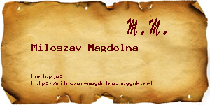 Miloszav Magdolna névjegykártya